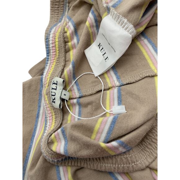 Kule Tan Cotton The Stripe Shorts Size S - Picture 4 of 4